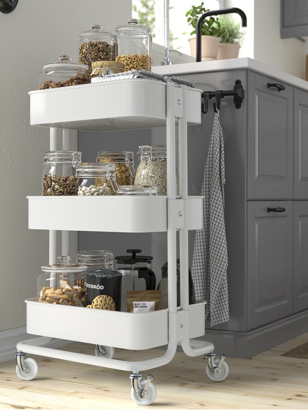 IKEA raskog utility cart 3-Tier Kitchen Rolling Storage Trolley organize viral - Picture 1 of 4